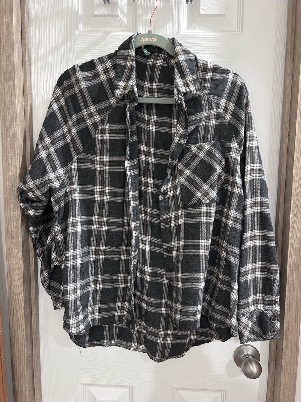 wild fable Black and White Plaid Button-Down Shirt